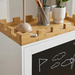 Bibliothèque Château pour Enfant avec Porte Tableau à Craie - Vignette | Royaume Montessori - Jouets Educatifs Montessori