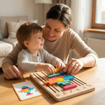 Montessori Brain Building Blocks: Wooden Educational Toy for Children - Vignette | Royaume Montessori - Jouets Educatifs Montessori
