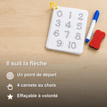 Cartes de Traçage Effaçables Enfant, Lignes, Formes et Chiffres - Vignette | Royaume Montessori - Jouets Educatifs Montessori