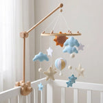 Mobile de lit bébé en bois, thème Ciel - Vignette | Royaume Montessori - Jouets Educatifs Montessori