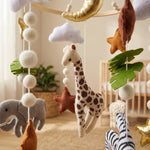 Mobile de lit bébé en bois, thème Animaux sauvages - Vignette | Royaume Montessori - Jouets Educatifs Montessori