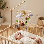 Mobile de lit bébé en bois, thème Animaux sauvages - Vignette | Royaume Montessori - Jouets Educatifs Montessori