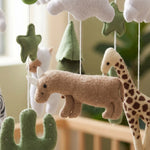 Mobile de lit bébé en bois, thème Animaux sauvages - Vignette | Royaume Montessori - Jouets Educatifs Montessori