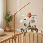 Mobile de lit bébé en bois, thème Animaux sauvages - Vignette | Royaume Montessori - Jouets Educatifs Montessori