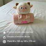 Plaid Doudou Personnalisé Brodé au Prénom - Vignette | Royaume Montessori - Jouets Educatifs Montessori