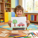 Pochoirs en Bois Montessori pour Enfants - Vignette | Royaume Montessori - Jouets Educatifs Montessori