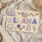 Puzzle Prénom en Bois Personnalisé pour enfant - Vignette | Royaume Montessori - Jouets Educatifs Montessori