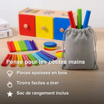 Boîte de Tri Montessori 3 en 1, Formes et Couleurs - Vignette | Royaume Montessori - Jouets Educatifs Montessori