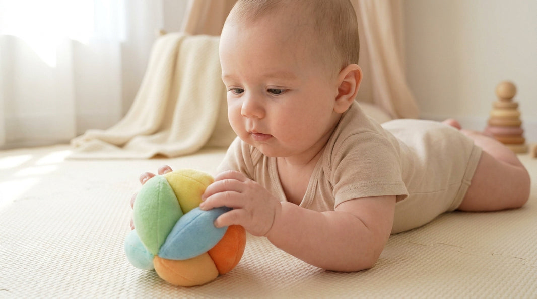 Les bénéfices de la balle de préhension pour l'éveil de bébé