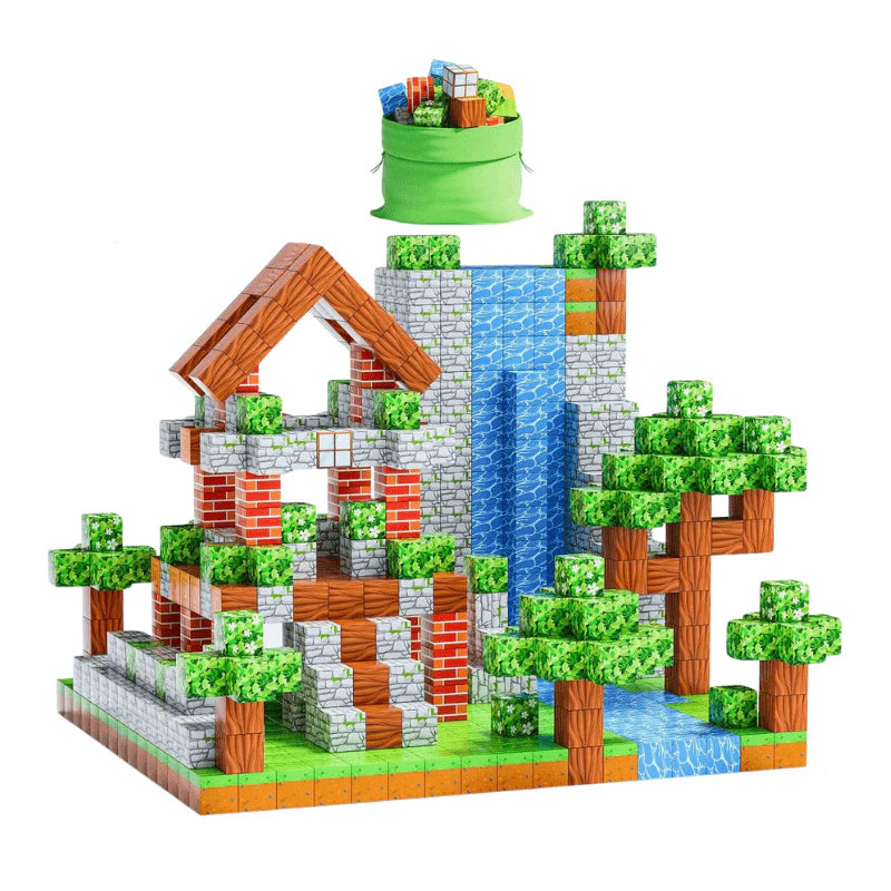 Bloc de Construction Magnétique Style Minecraft 150 pièces