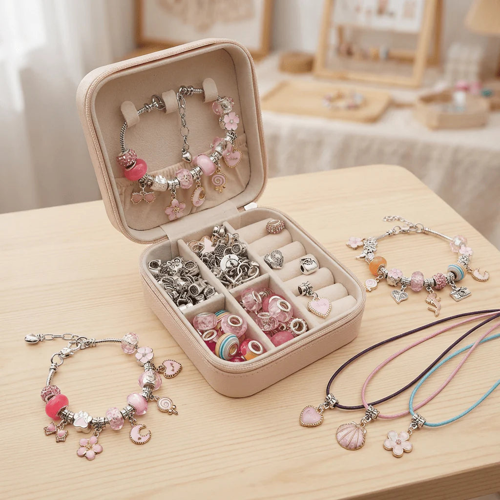 Kit Créatif de Bijoux à Confectioner Rose