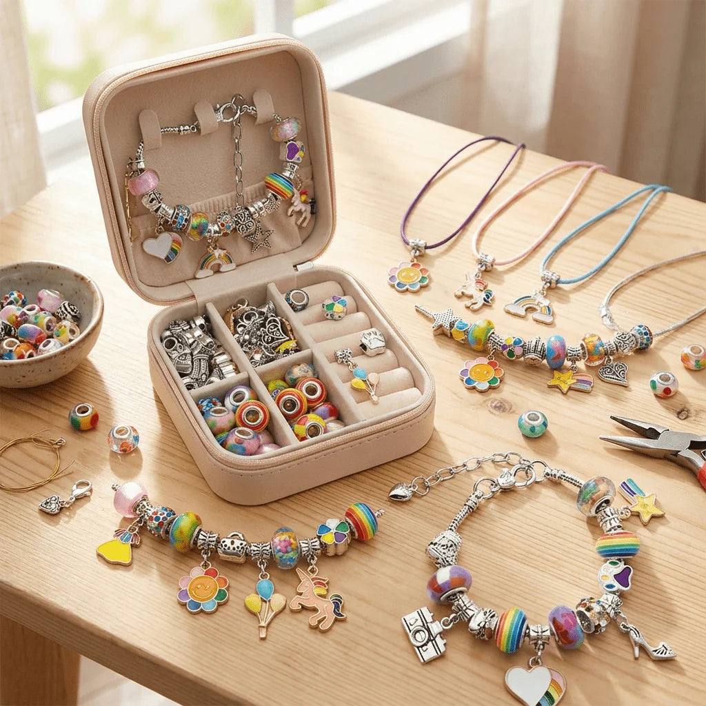 Kit Créatif de Bijoux à Confectioner Coloré