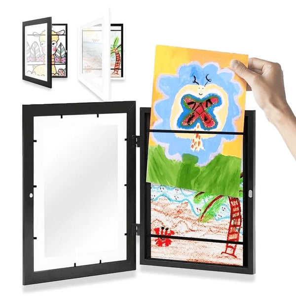 Cadredessinenfantnoir-min Cadre Magnétique pour Dessin d'Enfant