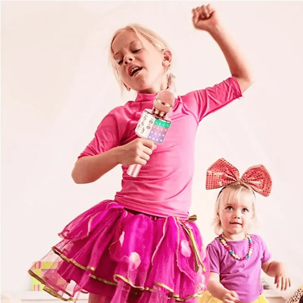Microenfantchanterrose-min Micro de Karaoké pour Enfant avec Haut Parleur