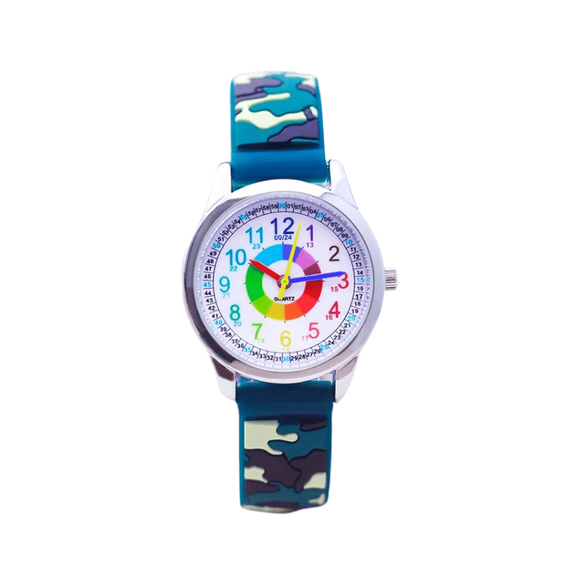 Montre d'Apprentissage Montessori – Apprends l'Heure en Couleurs Jungle