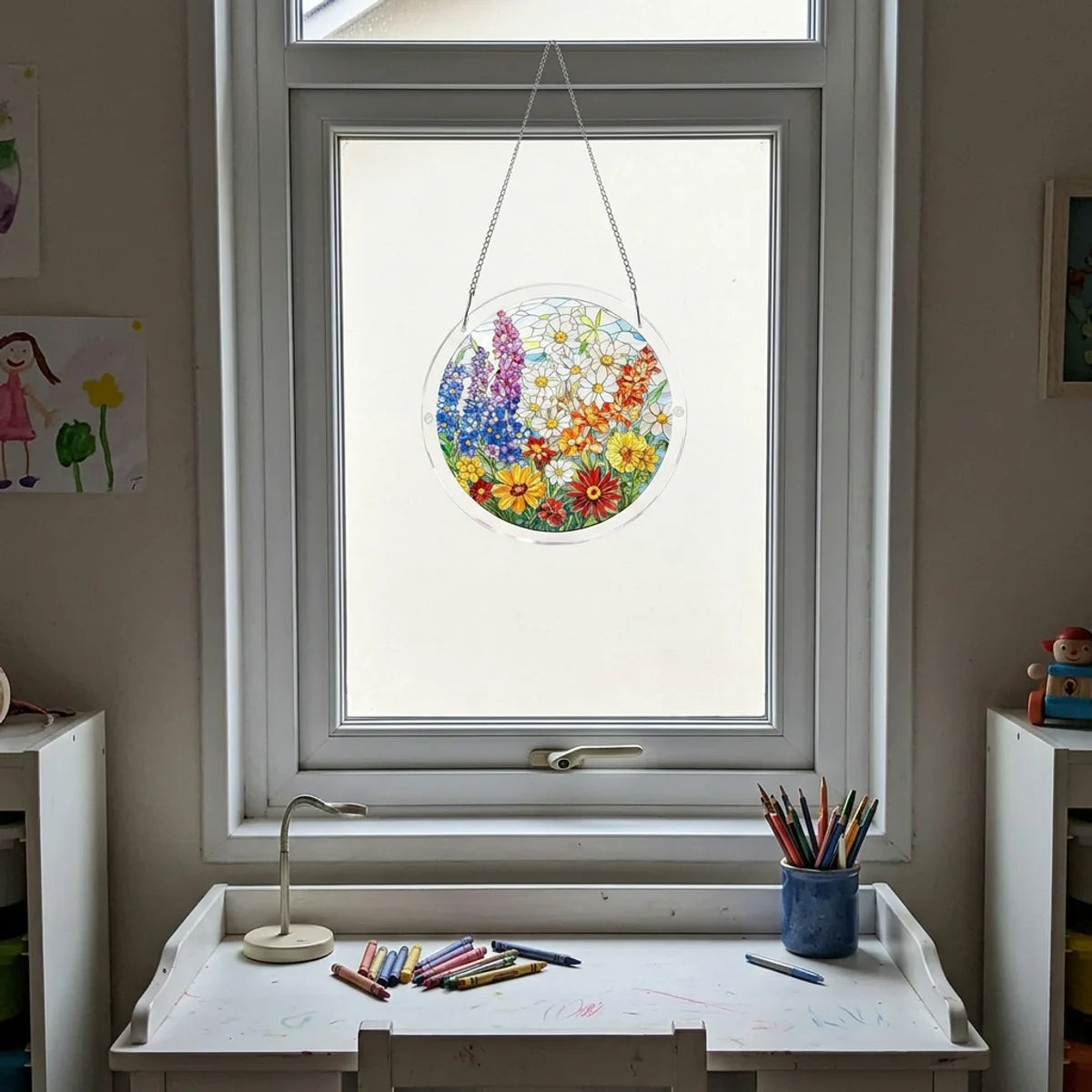 attrape-soleil-vitrail-fleurs-fleurs-des-champs-fenetre Attrape-Soleil Puzzle Vitrail, Fleurs