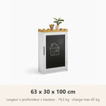 Bibliothèque Château pour Enfant avec Porte Tableau à Craie - Vignette | Royaume Montessori - Jouets Educatifs Montessori