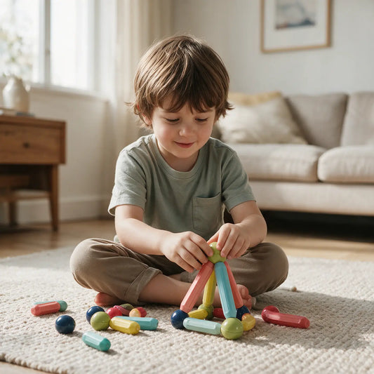 Bloc de Construction Magnétique Montessori