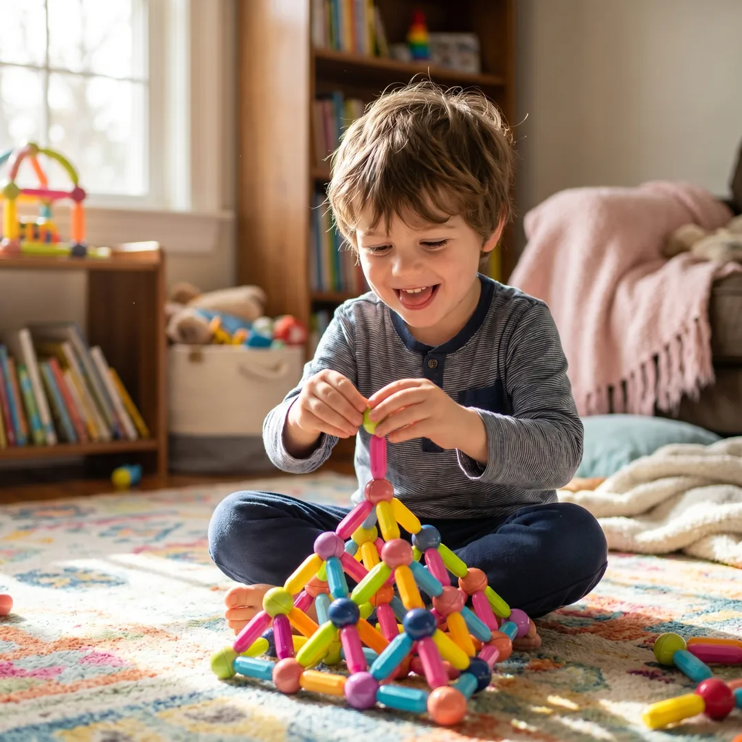 Bloc de Construction Magnétique Montessori 25 pièces