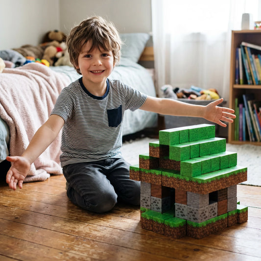 Bloc de Construction Magnétique Style Minecraft 75 pièces