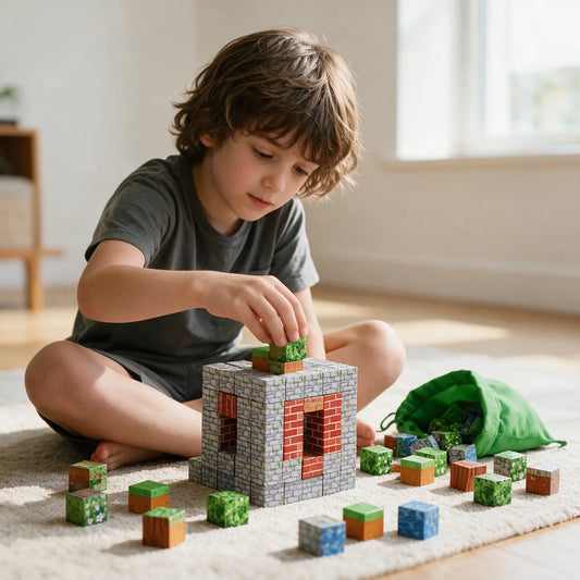 blocs-construction-magnetiques-lifestyle-08 Bloc de Construction Magnétique Style Minecraft