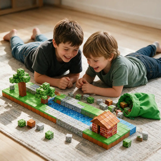 blocs-construction-magnetiques-lifestyle-10 Bloc de Construction Magnétique Style Minecraft