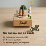Boîte à Musique Personnalisée Prénom en Bois - Vignette | Royaume Montessori - Jouets Educatifs Montessori
