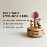 Boîte à Musique Personnalisée Prénom en Bois - Vignette | Royaume Montessori - Jouets Educatifs Montessori