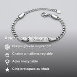 Bracelet Bébé Personnalisé Prénom Gravé, Acier Inoxydable - Vignette | Royaume Montessori - Jouets Educatifs Montessori