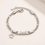 Bracelet Bébé Personnalisé Prénom Gravé, Acier Inoxydable - Vignette | Royaume Montessori - Jouets Educatifs Montessori
