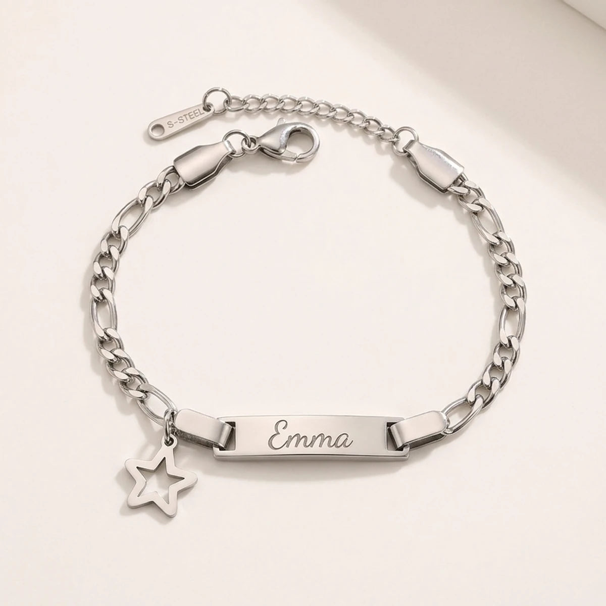 Bracelet bebe argent a breloque etoile
