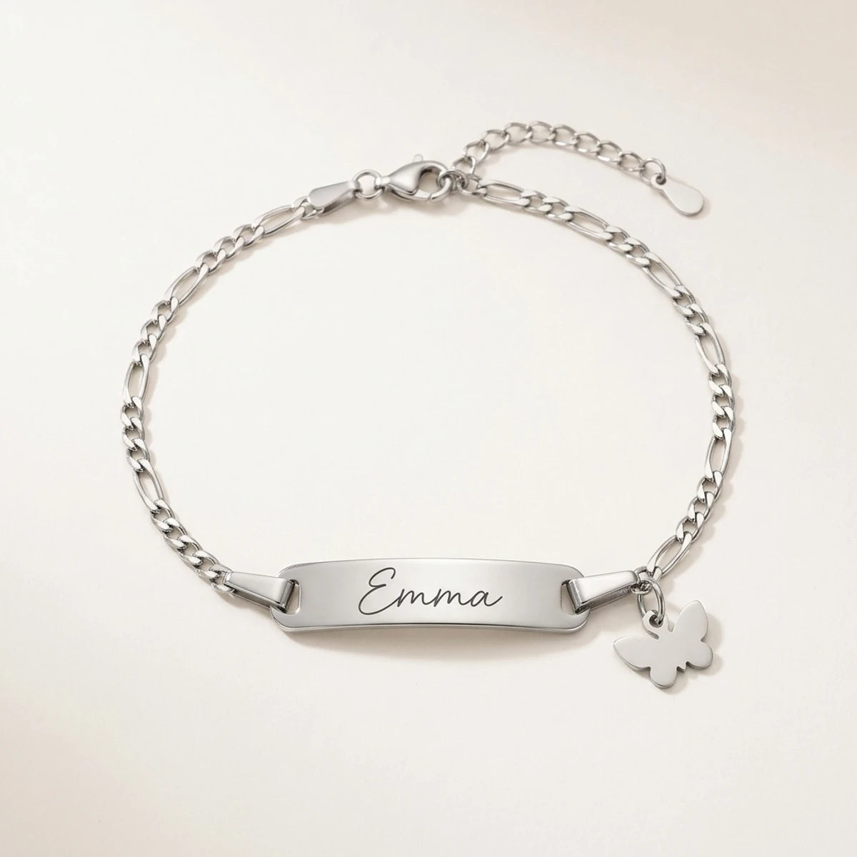 Bracelet bebe argent a breloque papillon