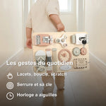 Busy Board de Voyage en Bois, 12 Activités - Vignette | Royaume Montessori - Jouets Educatifs Montessori