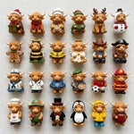 Calendrier de l'Avent Vaches Highland, 24 Figurines - Vignette | Royaume Montessori - Jouets Educatifs Montessori