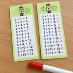 Cartes de Calcul Effaçables Enfant, Tables de 1 à 12 et 2 Feutres - Vignette | Royaume Montessori - Jouets Educatifs Montessori