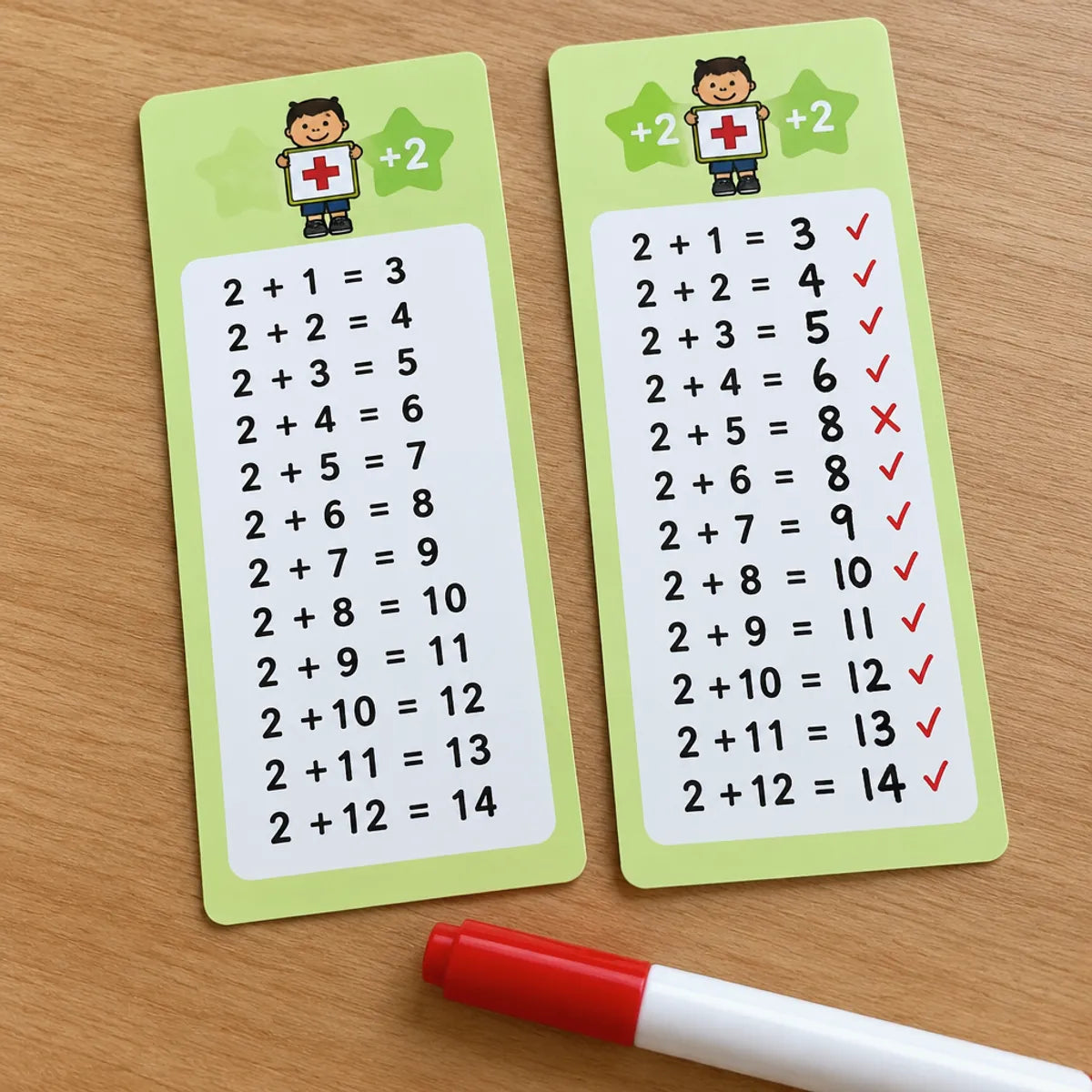 cartes-calcul-effacables-recto-verso-03 Cartes de Calcul Effaçables Enfant, Tables de 1 à 12 et 2 Feutres