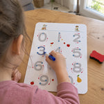 Cartes de Traçage Effaçables Enfant, Lignes, Formes et Chiffres - Vignette | Royaume Montessori - Jouets Educatifs Montessori
