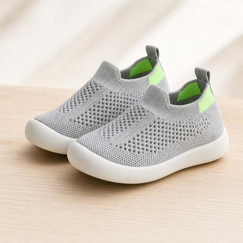 Chaussures Bébé Premiers Pas Antidérapantes gris