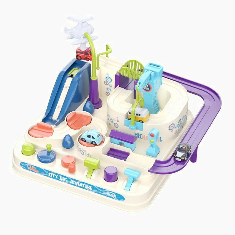 Circuit De Voiture Montessori Blanc