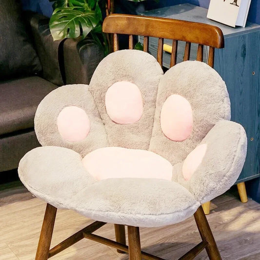 Coussin Enfant En Patte de Chat Gris