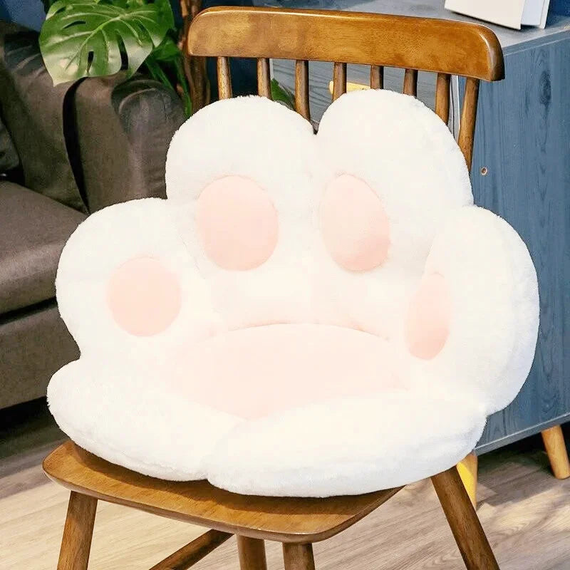 Coussin Enfant En Patte de Chat Blanc