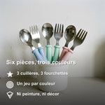 Couverts Inox pour Enfant, 6 Pièces - Vignette | Royaume Montessori - Jouets Educatifs Montessori