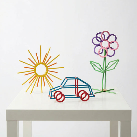 Exemples de créations libres en bois coloré