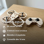 Drone en Bois à Construire, Quadricoptère Télécommandé - Vignette | Royaume Montessori - Jouets Educatifs Montessori