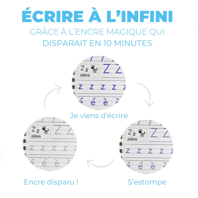 Cahier d'Écriture Magique Montessori x4