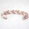 Tour de Lit Tresse Blanc, Marron et Rose