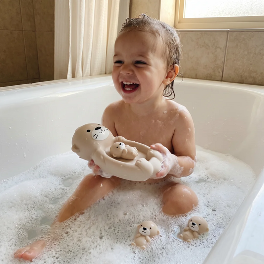 Jouet de Bain Bébé : Famille d'Animaux Flottants