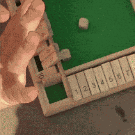 Jeu de Société Montessori en Bois : Apprentissage des Nombres Shut The Box