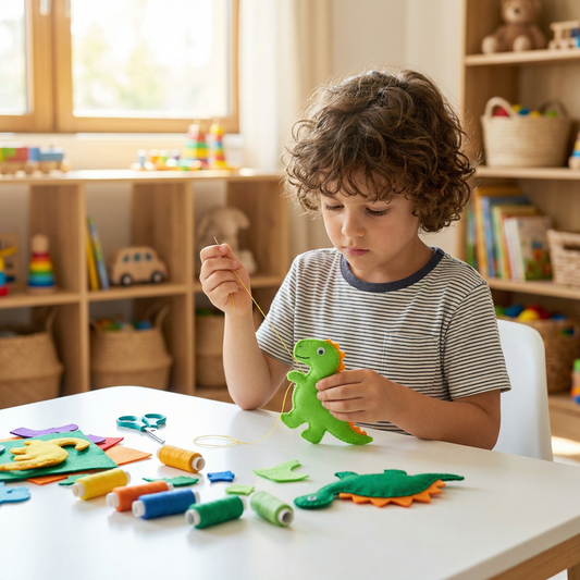 Kit de Couture Montessori Dinosaure