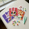 Cartes animaux à pompons et pince du kit créatif
